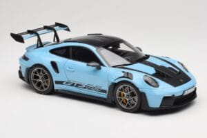 Porsche 911 992 GT3 RS Weissach Pack Gulf Blue Norev 1:18 187367 Druckguss — Bild 6 von 8