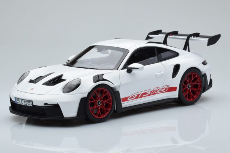Porsche 911 992 GT3 RS Weiß Pyro Rot Norev 1:18 187352 Druckguss