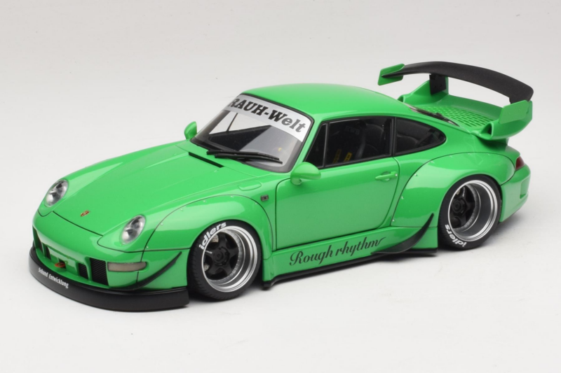 Porsche 911 993 RWB Grün Gun Grey Wheels AUTOart 1:18 78151 Komposit