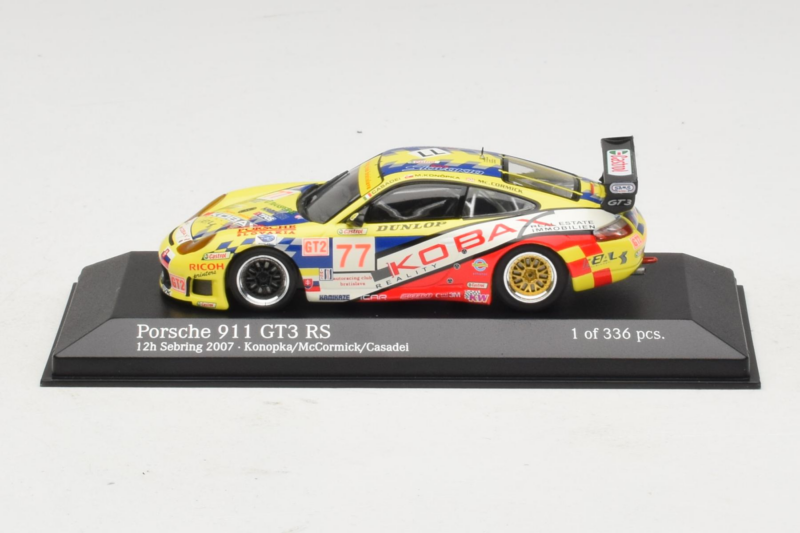 Porsche 911 GT3 RS #77 Konopka / McCormick 12 Hours of Sebring 2007 Minichamps 1:43 400076977 Druckguss