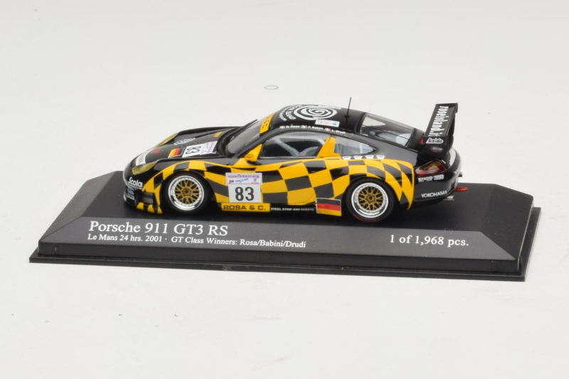 Porsche 911 996 GT3 RS #83 Rosa / Babini 24 Hours of Le Mans 2001 Minichamps 1:43 400016983 Druckguss