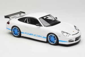 Porsche 911 996 GT3 RS Weiß Blaue Streifen Minichamps 1:18 155062021 Druckguss — Bild 4 von 6