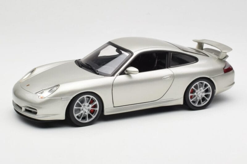 Porsche 911 996 GT3 Silber Hot Wheels 1:18 C2590 Druckguss