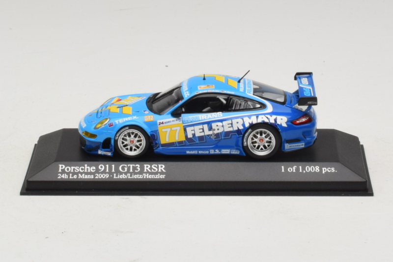 Porsche 911 GT3 R #77 M. Lieb / R. Lietz / W. Henzler 24 Hours of Le Mans 2009 Minichamps 1:43 400096977 Druckguss
