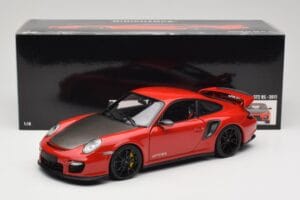 Porsche 911 997 GT2 RS Rot Mit Schwarzen Felgen Minichamps 1:18 100069407 Druckguss — Bild 8 von 8
