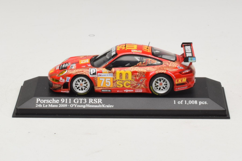 Porsche 911 997 GT3 RSR #75 O. Young / P. Hesnault 24 Hours of Le Mans 2009 Minichamps 1:43 400096975 Druckguss