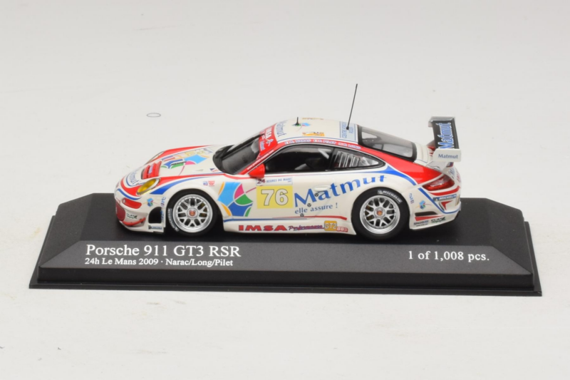 Porsche 911 997 GT3 RSR #76 R. Narac / P. Long / P. Pilet 24 Hours of Le Mans 2009 Minichamps 1:43 Porsche 911 997 GT3 RSR #76 R. Narac / P. Long / P. Pilet 24 Hours of Le Mans 2009 Minichamps 1:43 400096976 Druckguss