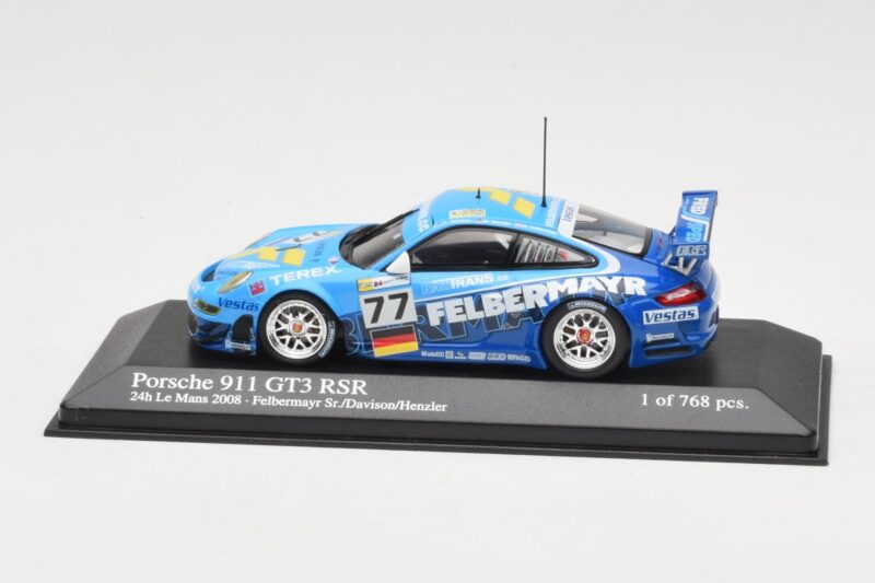 Porsche 911 997 GT3 RSR #77 Felbermayr-Proton Davidson / Henzler 24 Hours of Le Mans 2008 Minichamps 1:43 400087877 Druckguss
