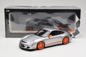 Porsche 911 997.1 GT3 RS Silber mit Orangefarbenen Felgen Minichamps 1:18 155062120 Druckguss — Bild 6 von 6