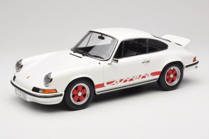 Porsche 911 Carrera RS 2.7 Grand Prix White With Red Norev 1:12 127514 Druckguss