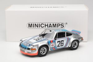 Porsche 911 Carrera RSR Group 4 GT #26 Martini Racing H. Muller / G. van Lennep GT Class Winner 1000 km Dijon 1973 Minichamps — Bild 6 von 6