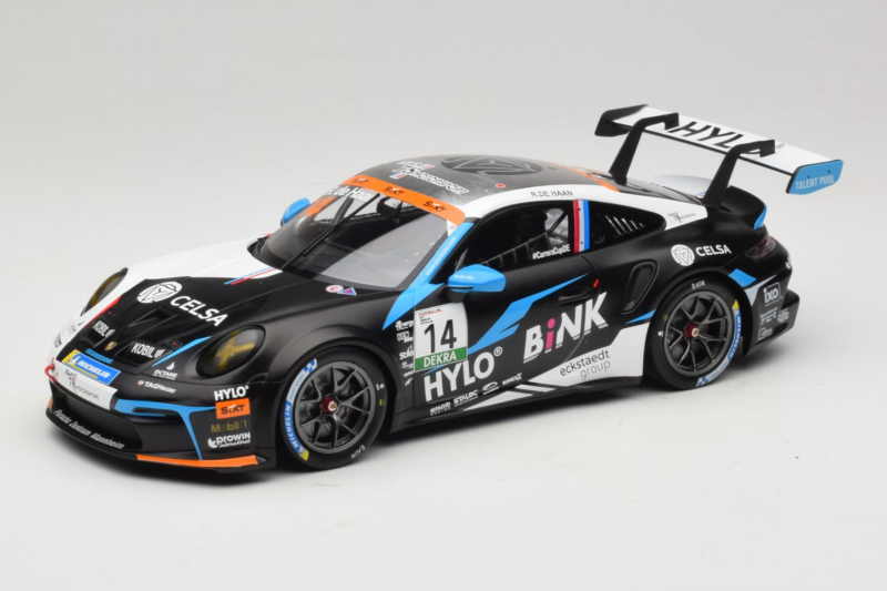 Porsche 911 GT3 Cup 992 #14 R. de Haan Oschersleben GP 2024 IXO 1:18 18RMC219 Druckguss
