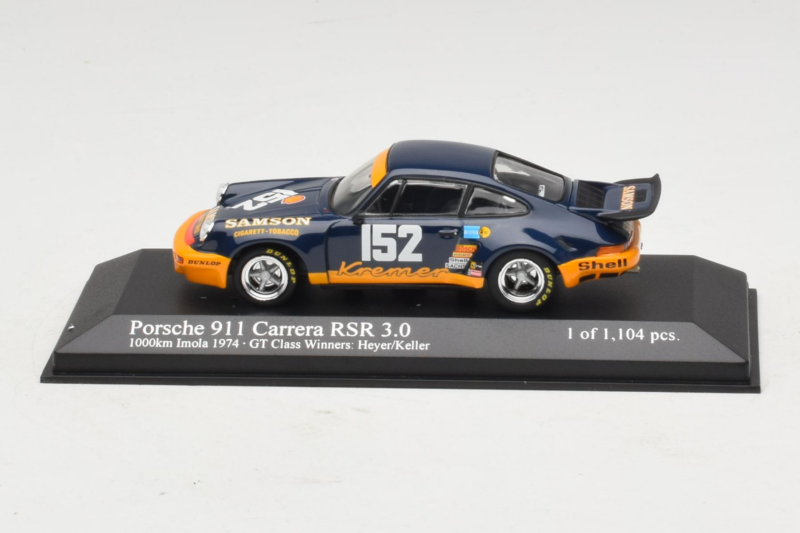 Porsche 911 RSR 3.0 #152 H. Heyer / Keller Imola 1974 Class Winners Minichamps 1:43 430746952 Druckguss