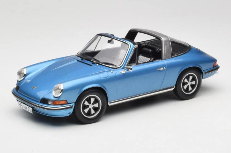 Porsche 911 S Targa Blue Metallic Norev 1:18 187646 Druckguss