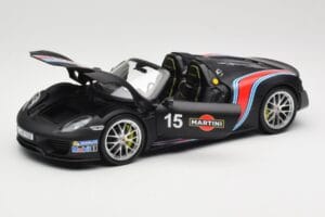 Porsche 918 Spyder Weissach Package Matt Black With Martini Stripes Minichamps 1:18 110062445 Druckguss — Bild 2 von 8