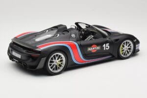 Porsche 918 Spyder Weissach Package Matt Black With Martini Stripes Minichamps 1:18 110062445 Druckguss — Bild 3 von 8