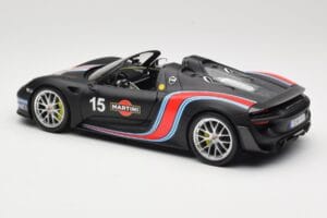 Porsche 918 Spyder Weissach Package Matt Black With Martini Stripes Minichamps 1:18 110062445 Druckguss — Bild 7 von 8