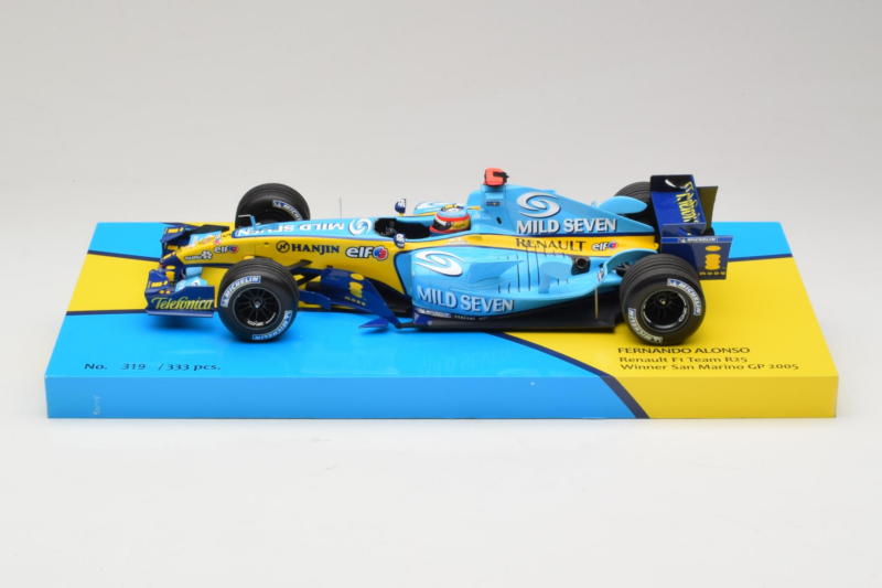 Renault R25 #5 F. Alonso Renault F1 Team San Marino Grand Prix Winner 2005 Minichamps 1:18 147050405 Druckguss