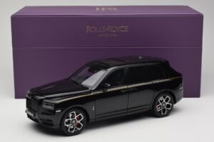 Rolls-Royce Cullinan Schwarz Mit Gold Coachline & Shadow Wheels OEM 1:18 028-15A Druckguss — Bild 8 von 8