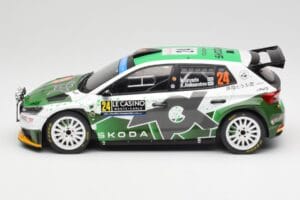 Skoda Fabia Rally2 #24 N. Gryazin / K. Aleksandrov Rally Monte Carlo 2023 IXO 1:18 18RMC155B Druckguss — Bild 3 von 6