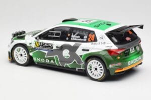 Skoda Fabia Rally2 #24 N. Gryazin / K. Aleksandrov Rally Monte Carlo 2023 IXO 1:18 18RMC155B Druckguss — Bild 5 von 6