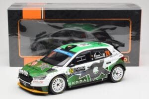 Skoda Fabia Rally2 #24 N. Gryazin / K. Aleksandrov Rally Monte Carlo 2023 IXO 1:18 18RMC155B Druckguss — Bild 6 von 6