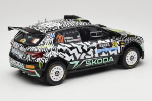 Skoda Fabia Rally2 #20 O. Solberg / E. Edmund Safari Rally Kenya 2024 IXO 1:18 18RMC222 Druckguss — Bild 2 von 6