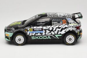 Skoda Fabia Rally2 #20 O. Solberg / E. Edmund Safari Rally Kenya 2024 IXO 1:18 18RMC222 Druckguss — Bild 3 von 6