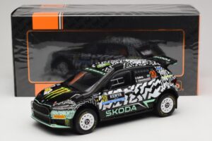 Skoda Fabia Rally2 #20 O. Solberg / E. Edmund Safari Rally Kenya 2024 IXO 1:18 18RMC222 Druckguss — Bild 6 von 6