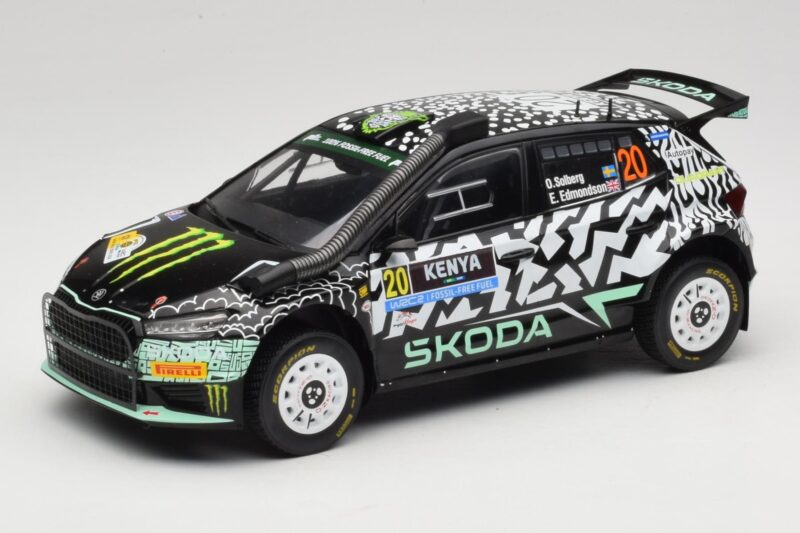 Skoda Fabia Rally2 #20 O. Solberg / E. Edmund Safari Rally Kenya 2024 IXO 1:18 18RMC222 Druckguss