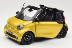 Smart Fortwo 453 Cabriolet Schwarz Und Gelb Norev 1:18 B66960289 Druckguss — Bild 2 von 8