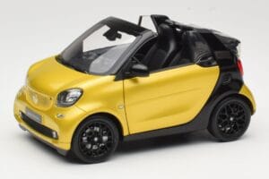 Smart Fortwo 453 Cabriolet Schwarz Und Gelb Norev 1:18 B66960289 Druckguss