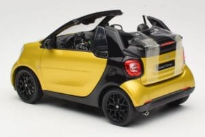 Smart Fortwo 453 Cabriolet Schwarz Und Gelb Norev 1:18 B66960289 Druckguss — Bild 7 von 8