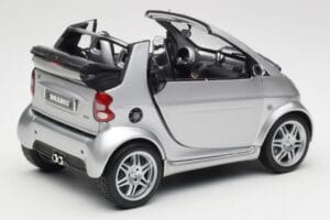 Smart Fortwo W450 Brabus Cabrio Silber Händler Edition Kyosho 1:18 0017769V001C05Q00 Druckguss — Bild 3 von 8