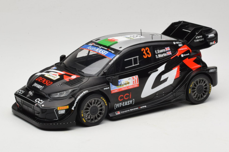 Toyota GR Yaris Rally1 #33 E. Evans / S. Martin Rally Japan Winner 2024 IXO 1:18 18RMC227 Druckguss