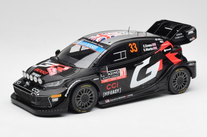 Toyota Yaris Rally1 WRC #33 E. Evans / S. Martin Rally Monte Carlo Night Version 2024 IXO 1:18 18RMC197 Druckguss