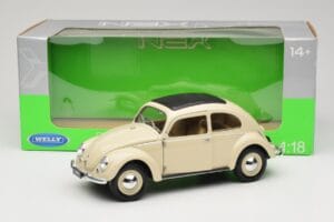 Volkswagen Beetle Type 1 Classic Weiß Welly 1:18 18040W Druckguss — Bild 8 von 8
