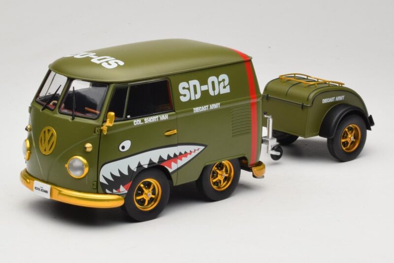 Volkswagen Kool Kombi Army Fighter Green Solido 1:18 S1810901 Druckguss