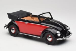Volkswagen Beetle Cabriolet Schwarz & Rot Minichamps 1:18 107054132 Resin — Bild 4 von 6