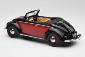 Volkswagen Beetle Hebmuller Cabriolet Schwarz & Rot Minichamps 1:18 107054230 Resin — Bild 5 von 6