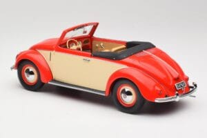 Volkswagen Beetle Hebmuller Cabriolet Rot & Creme Minichamps 1:18 107054231 Resin — Bild 5 von 6