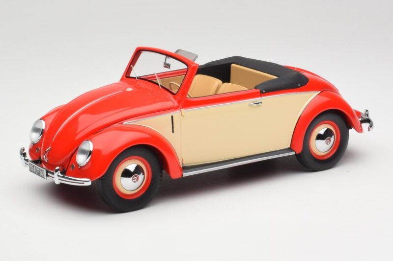 Volkswagen Beetle Hebmuller Cabriolet Rot & Creme Minichamps 1:18 107054231 Resin