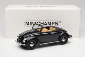Volkswagen Beetle Type 1 Hebmuller Cabriolet Schwarz Minichamps 1:18 107054232 Druckguss — Bild 6 von 6