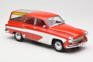 Wartburg 311 Camping Deluxe Rot Weiß BoS Models 1:18 BOS037 Resin — Bild 4 von 6