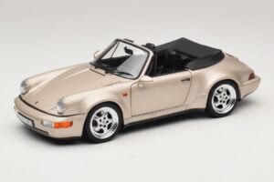 Porsche 911 964 Turbo Look Cabrio Zermatt Silver Norev 1:18 187140 Druckguss