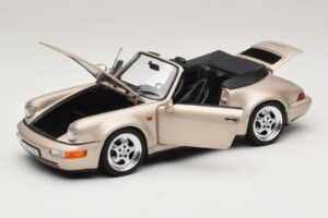 Porsche 911 964 Turbo Look Cabrio Zermatt Silver Norev 1:18 187140 Druckguss — Bild 2 von 8
