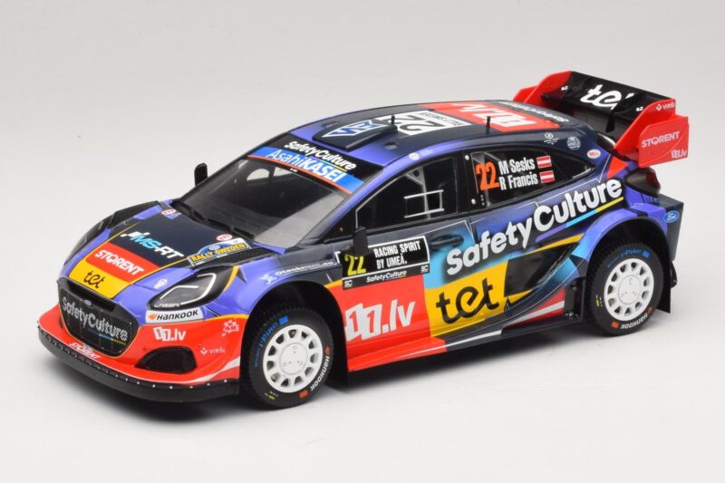 Ford Puma Rally1 #22 M. Sesks / R. Francis Rally Sweden 2025 IXO 1:18 18RMC240 Druckguss