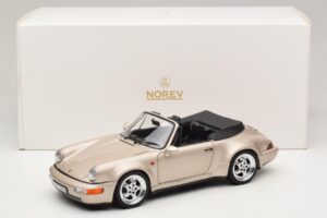 Porsche 911 964 Turbo Look Cabrio Zermatt Silver Norev 1:18 187140 Druckguss — Bild 8 von 8