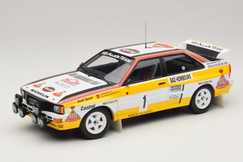 Audi Quattro #1 W. Rohrl / C. Geistdorfer Rally Monte Carlo Winner 1984 Minichamps 1:18 A5-5894 Druckguss