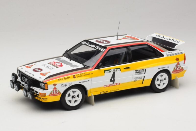 Audi Quattro A2 #4 W. Rohrl / C. Geistdorfer Rally Portugal 1984 Minichamps 1:18 153841104 Druckguss